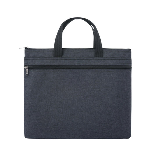 Black A4 Zippered Document Bag with Carry Handles